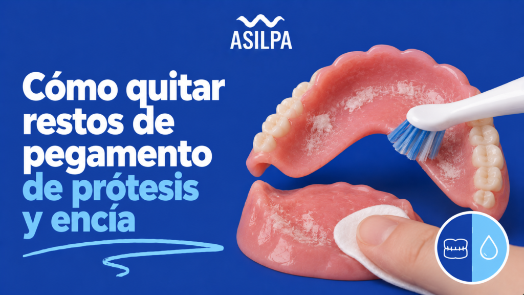 Cómo quitar restos de pegamento de prótesis y encía